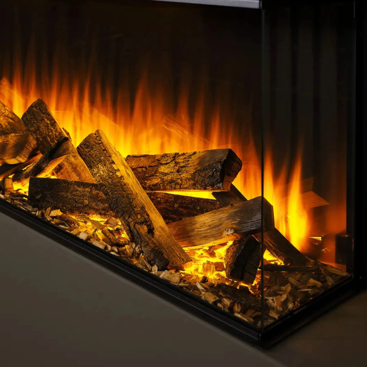 British Fires New Forest 63" Electric Fireplace | Black Edition
