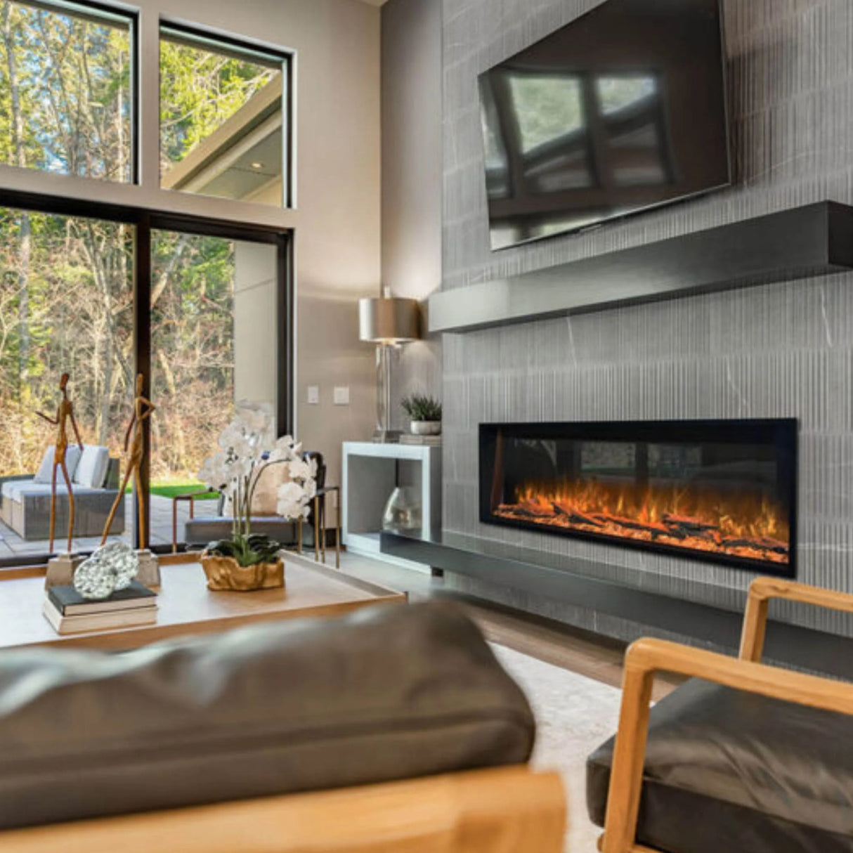 Modern Flames Landscape Pro Slim 96" Linear Build-In Electric Fireplace (MOD LPS-9614)
