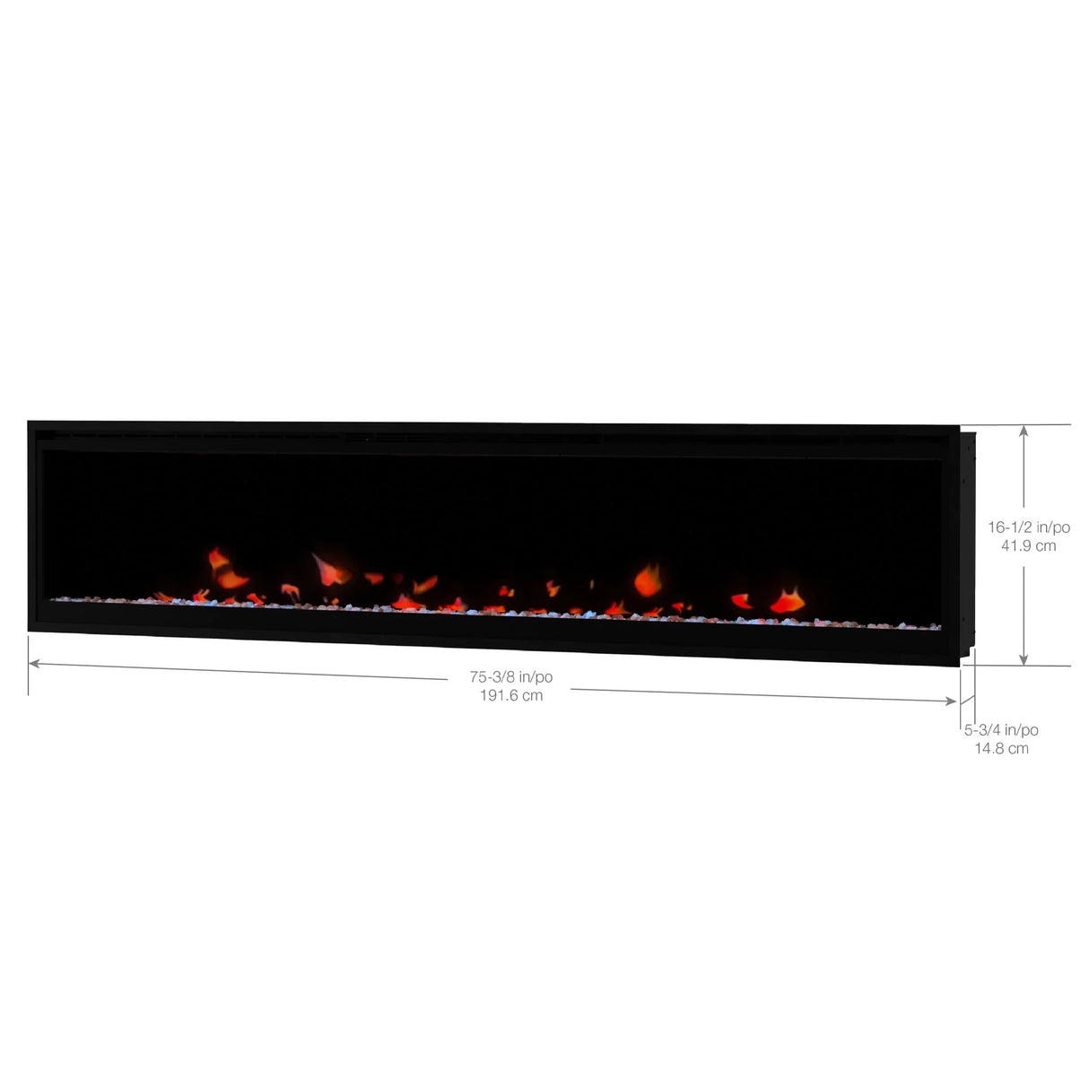 Dimplex Vital Essence 74" Linear Electric Fireplace (ESN74)