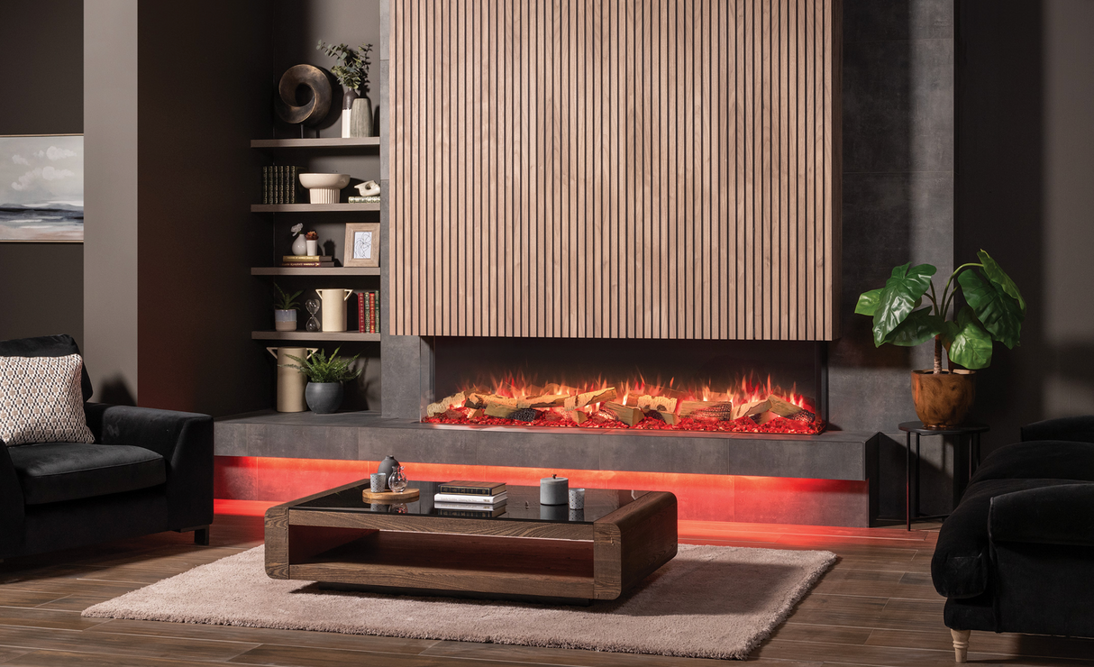 Onyx 75" Built-in 3 Sided Fireplace (EX190)