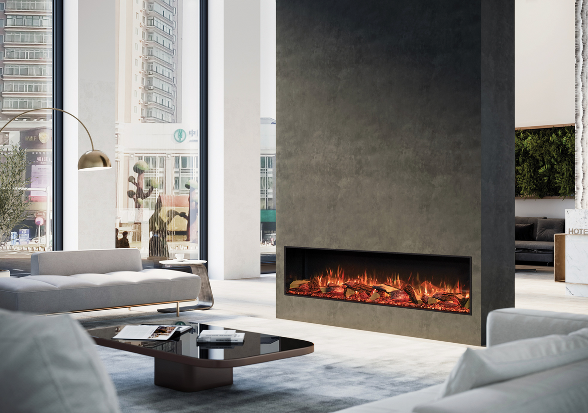Onyx 75" Built-in 3 Sided Fireplace (EX190)