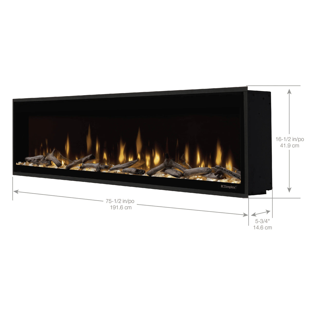 74" Ignite Evolve Linear Electric Fireplace
