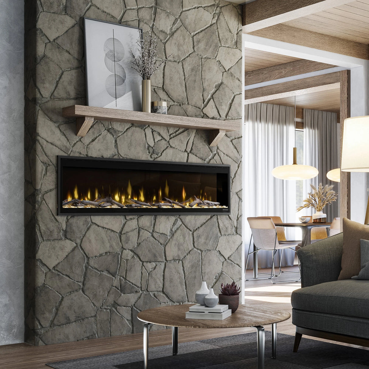 74" Ignite Evolve Linear Electric Fireplace