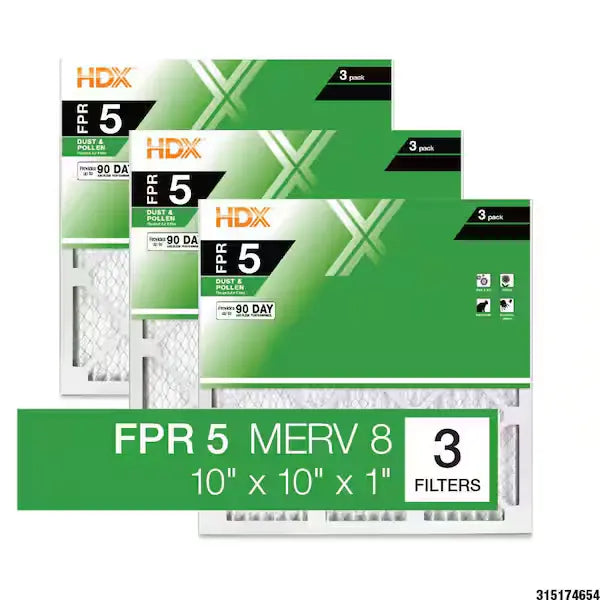 Honeywell 10 x 10 x 1 Air Filter FPR 5 (3 pack)