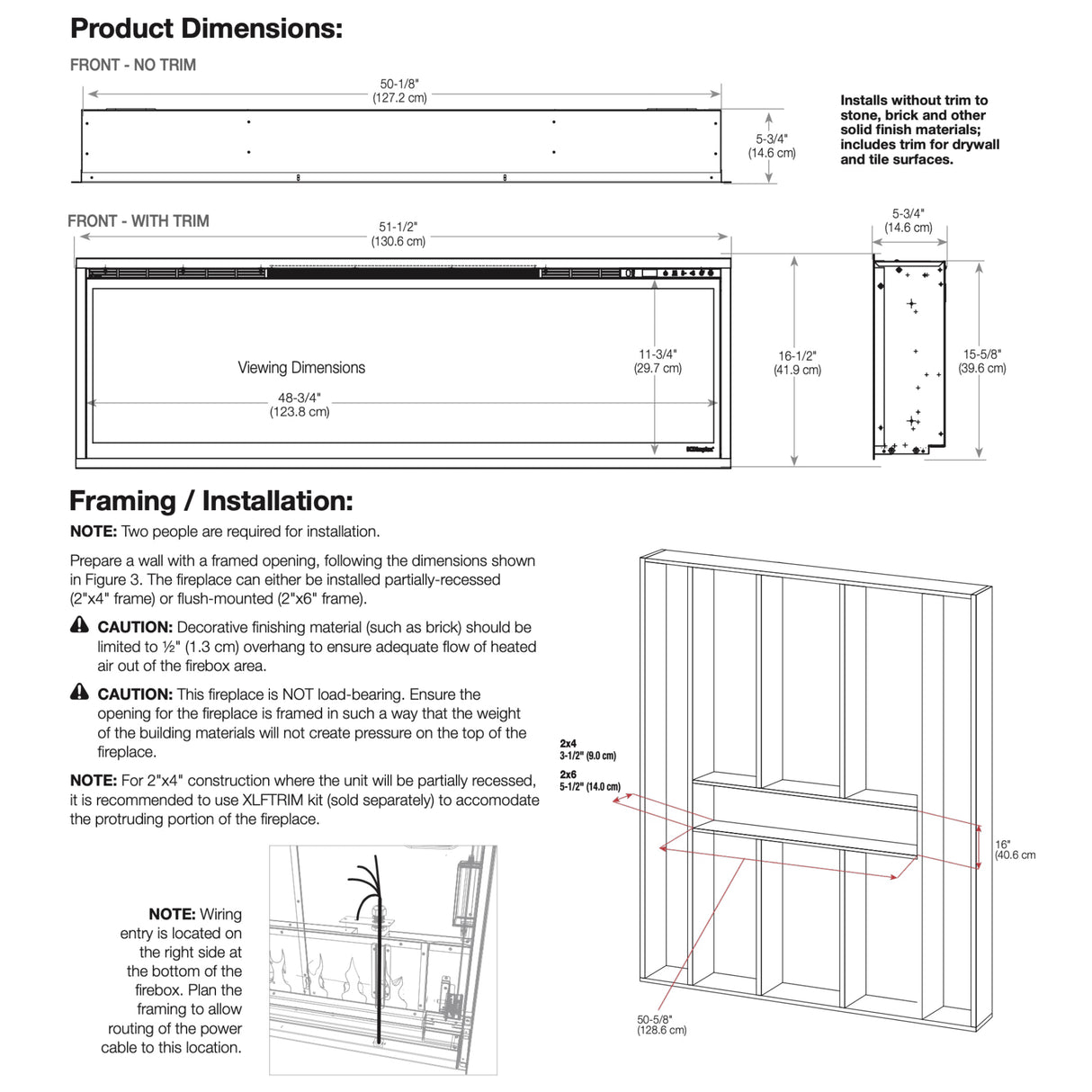 50" Dimplex IgniteXL Built-in Linear Electric Fireplace