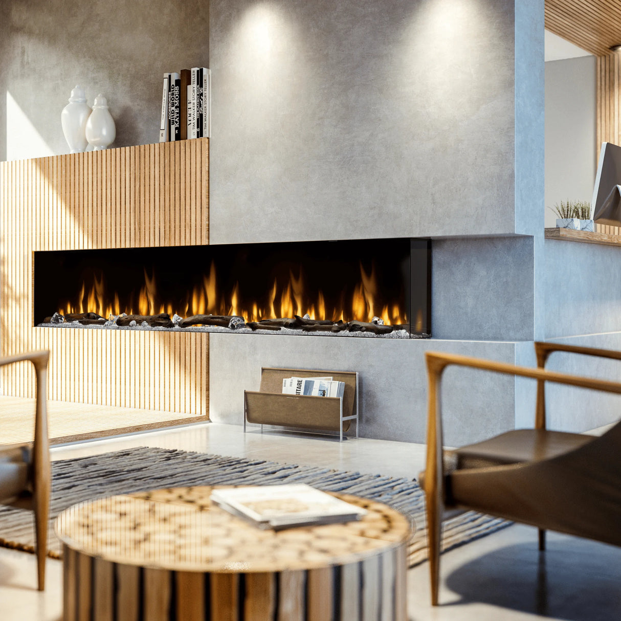 100" Ignitexl Bold Built-in Linear Electric Fireplace