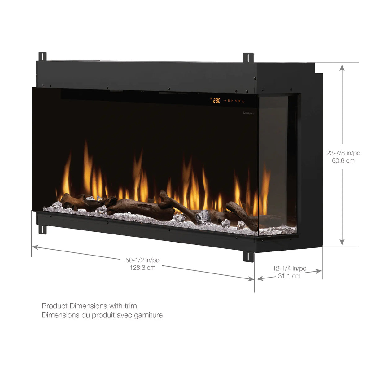 50" Ignitexl Bold Built-in Linear Electric Fireplace