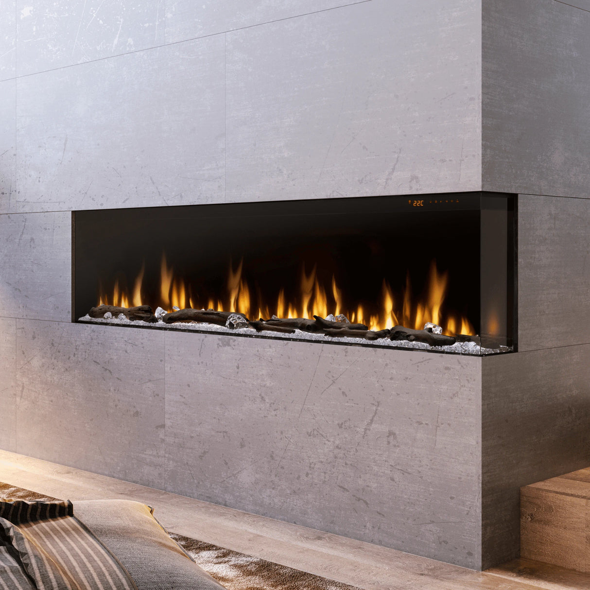 74" Ignitexl Bold Built-in Linear Electric Fireplace