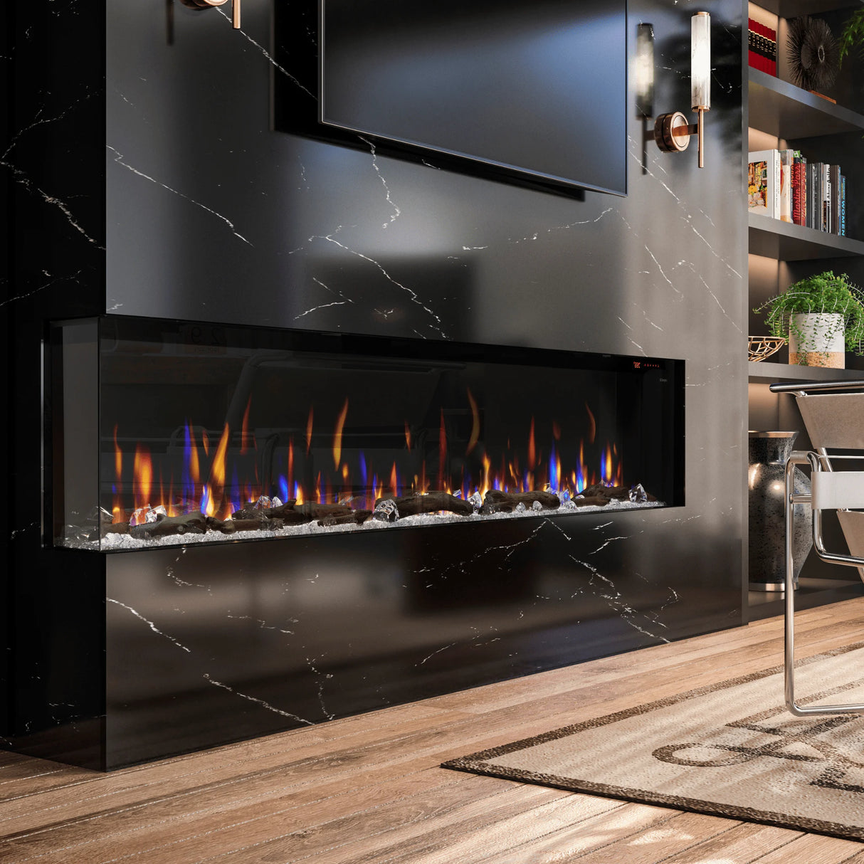 88" Ignitexl Bold Built-in Linear Electric Fireplace