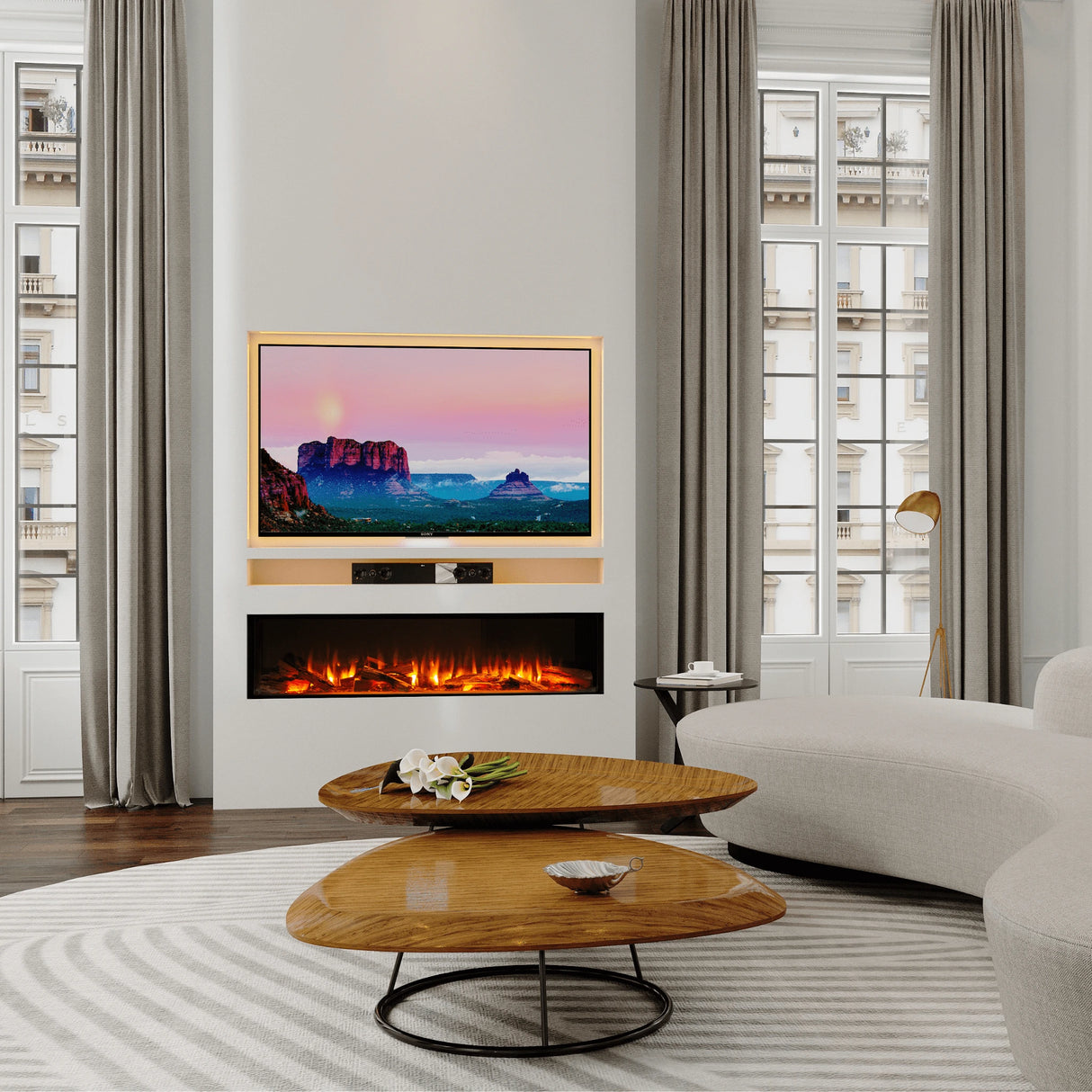 LEX3-S 60" Electric Fireplace