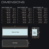 48" New Forest Electric Fireplace | Black Edition Fitted With Deluxe Real Logs