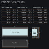 75" New Forest Electric Fireplace | Black Edition Fitted With Deluxe Real Logs