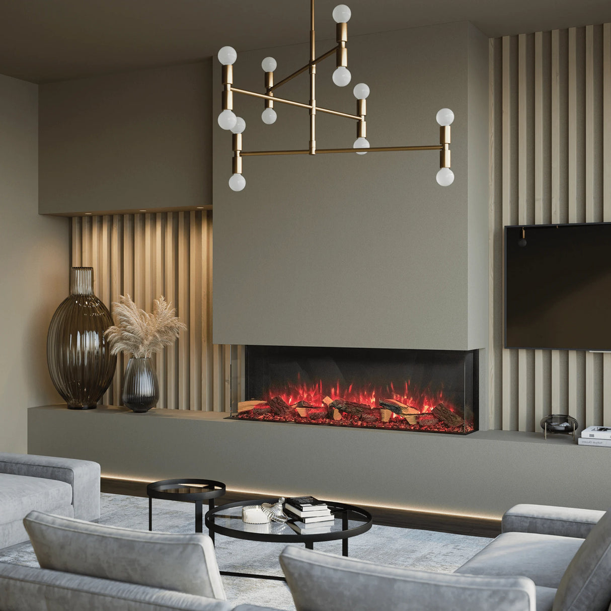 Onyx 59" Built-in 3 Sided Fireplace (EX150)