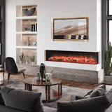 Onyx 75" Built-in 3 Sided Fireplace (EX190)