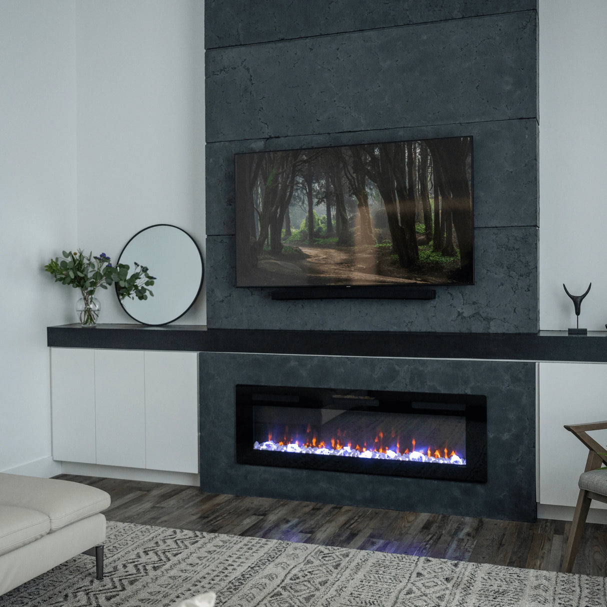 Dimplex Sierra 60" Wall-mounted/Built-In Linear Electric Fireplace