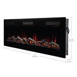 Dimplex Sierra 72" Wall-mounted/Built-In Linear Electric Fireplace