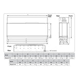 Skope 43" Built-in 3 Sided Fireplace (E110)