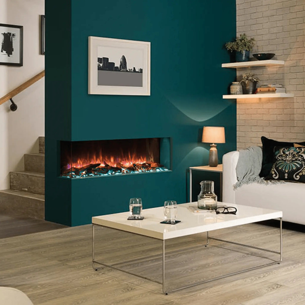 Skope 43" Built-in 3 Sided Fireplace (E110)