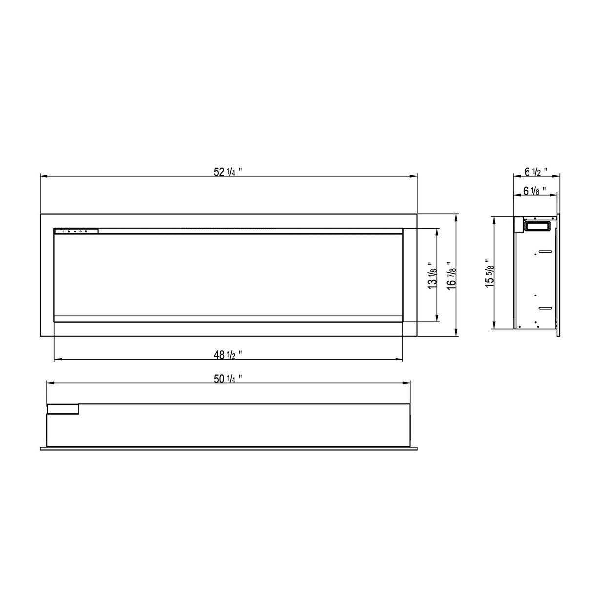 50" Amantii Symmetry Bespoke Electric Fireplace