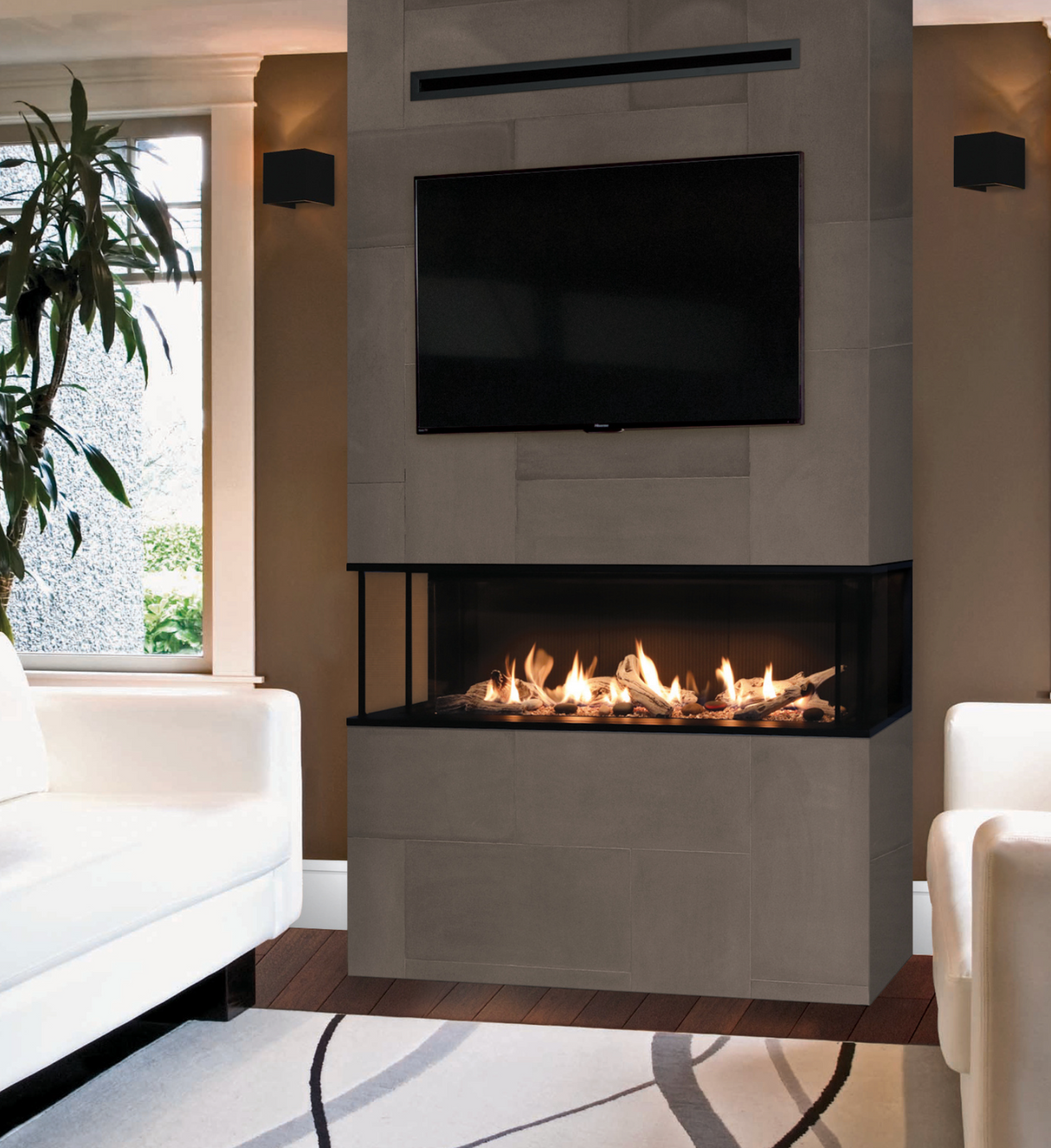 LX2 3-SIDED GAS FIREPLACE