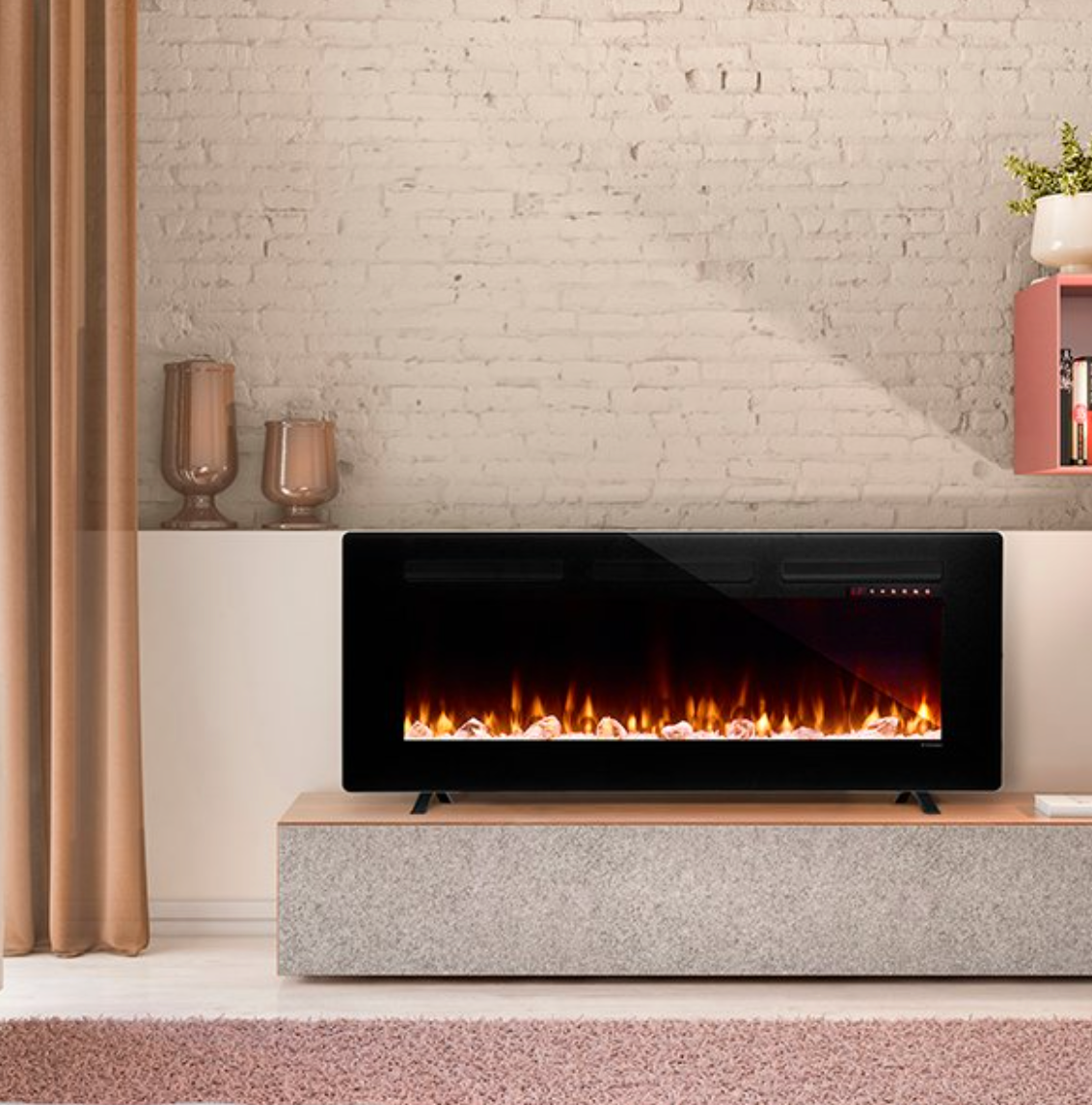 Dimplex Sierra 48" Wall-mounted/Built-In Linear Electric Fireplace