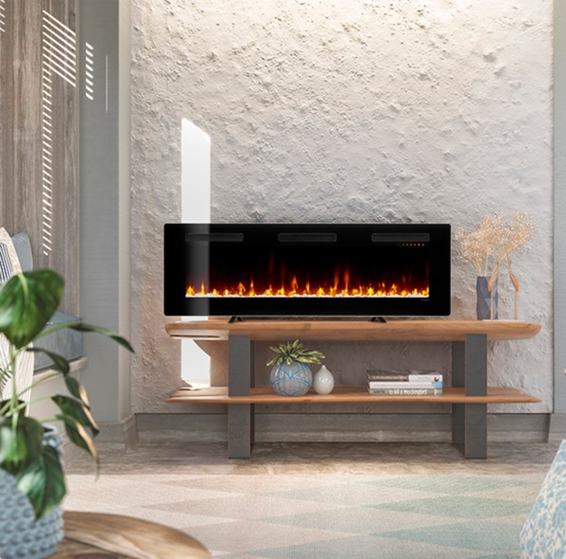 Dimplex Sierra 60" Wall-mounted/Built-In Linear Electric Fireplace