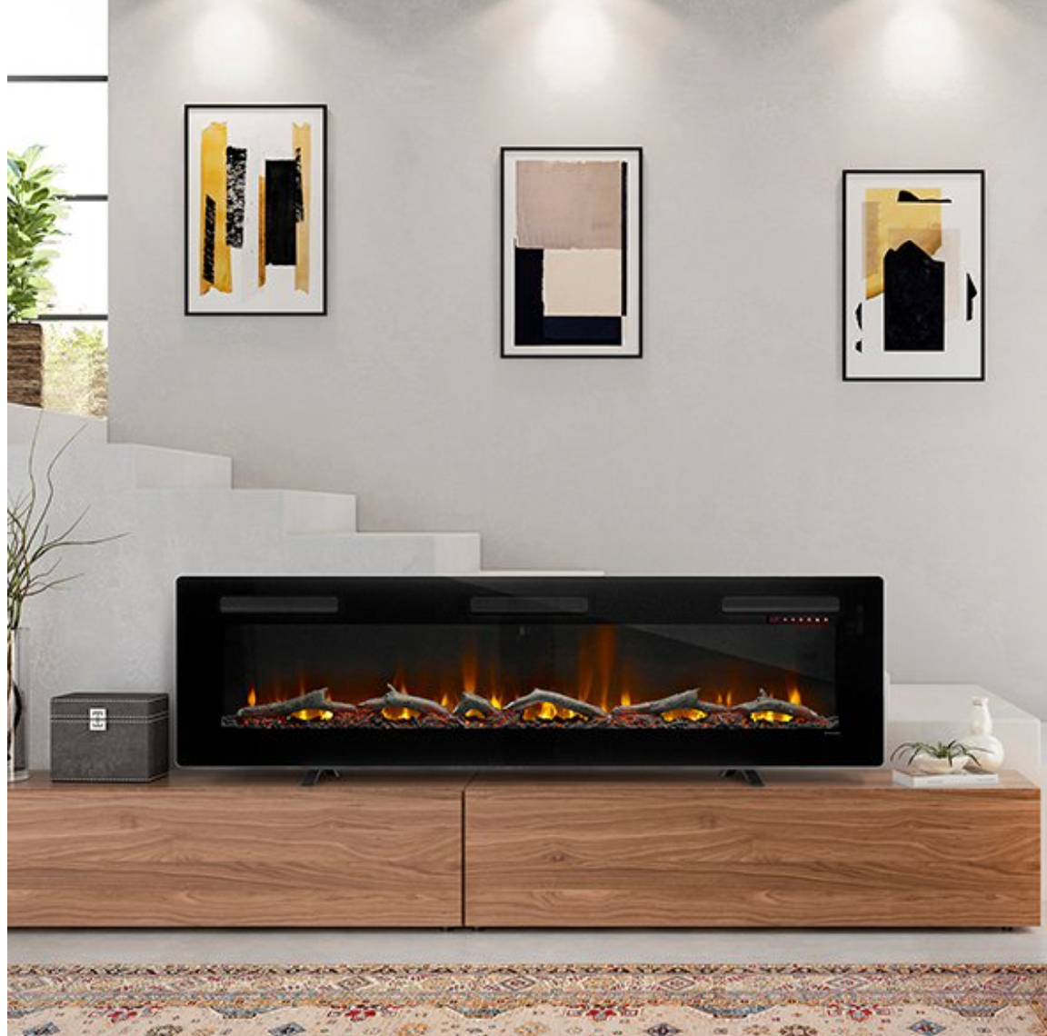 Dimplex Sierra 72" Wall-mounted/Built-In Linear Electric Fireplace