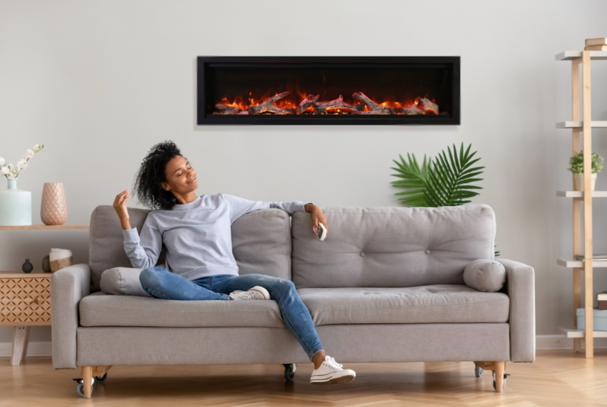 60" Amantii Symmetry Bespoke Electric Fireplace
