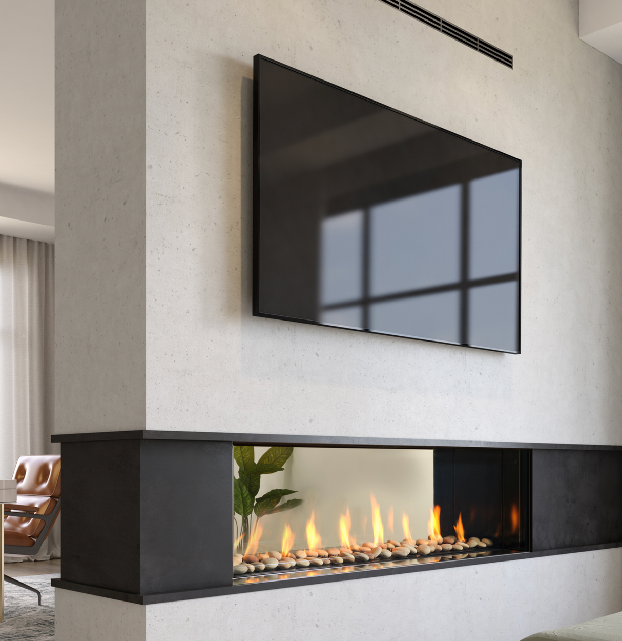 60" City Series Seattle See-Through-Fuel Bed