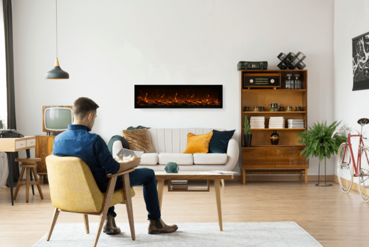 74" Amantii Symmetry Bespoke Xtra Tall Electric Fireplace